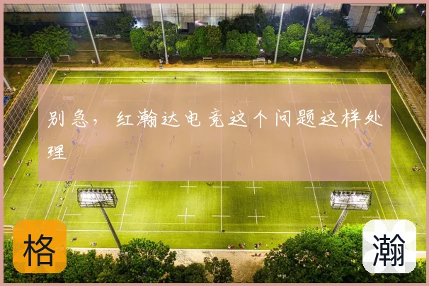 别急，红瀚达电竞这个问题这样处理